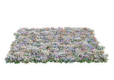 Koyu arkaplanda izole edilmiş çok sayıda 8 çiçeğin 3 boyutlu görüntülenmesi