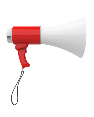 Beyaz Arkaplanda Megafon İzole Edildi