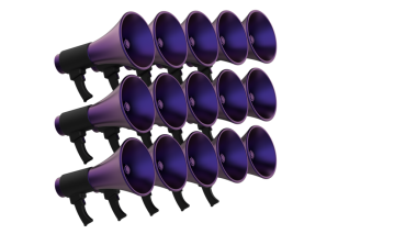 Beyaz arkaplanda 3 boyutlu ses dalgası görüntüsü izole edildi.