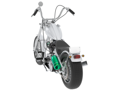 Siyah arka planı olan beyaz motosiklet