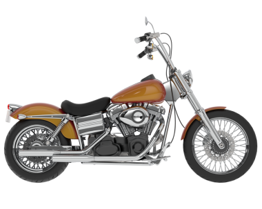 Kırmızı kurdeleli klasik bir motosiklet.