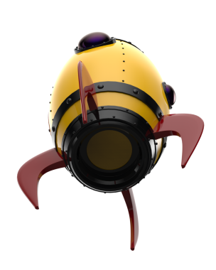 Denizaltının çizgi film görüntüsü