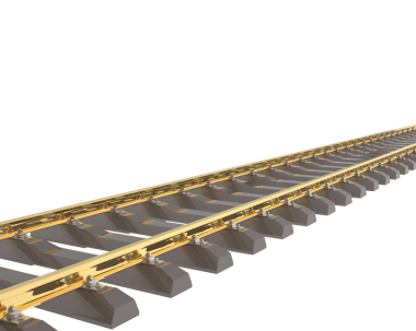 Demiryolu treninin beyaz zemin üzerinde izole edilmiş 3 boyutlu görüntülemesi