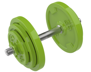 Dambıl beyaz arka planda izole edildi. 3d oluşturma.