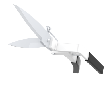 Beyaz bıçak, 3 boyutlu.