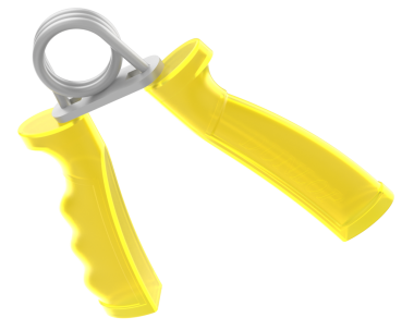 Beyaz üzerine izole edilmiş anahtarlı sarı tuş