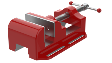 Beyaz zemin üzerinde izole edilmiş 3 boyutlu kırmızı metal çekiç.