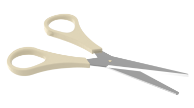 karikatür makas, illüstrasyon, beyaz arkaplan üzerinde vektör.