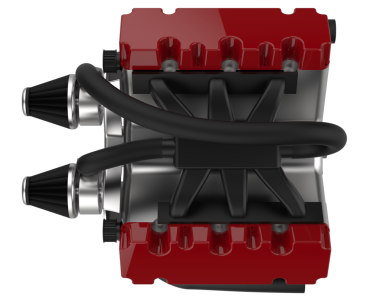 araba motoru beyaz arkaplanda izole edildi