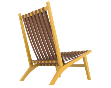 Beyaz arkaplanda izole edilmiş sandalye