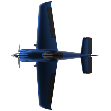 Bir uçağın 3 cg görüntüsü