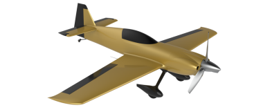 Siyah beyaz bir uçağın 3 boyutlu görüntüsü izole edildi.