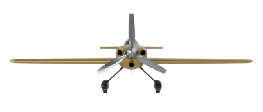 Uçak pervanesi beyaz arkaplanda izole edildi. 3 boyutlu görüntüleme