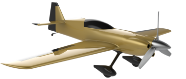 Beyaz bir uçağın 3 boyutlu resmi