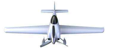 Uçak siyah arka planda izole edildi. 3d oluşturma