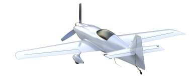 Gri zemin üzerinde beyaz küçük jet uçağı 3 boyutlu görüntüleme