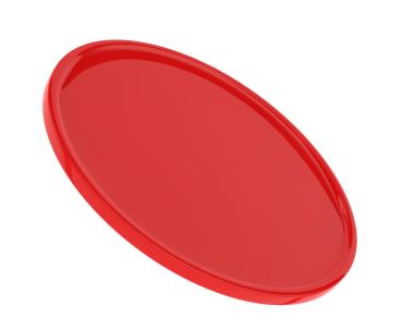 boş kırmızı yuvarlak rozet kopyalama alanı ile beyaz arkaplan izole