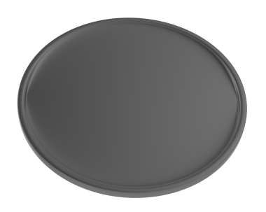 boş metal yuvarlak rozet.