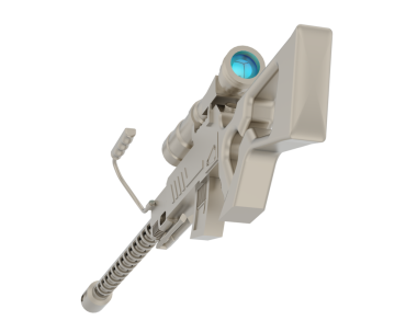 Bir tüfeğin 3 cg görüntüsü.