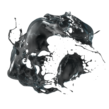 Bir damla siyah su. izole.