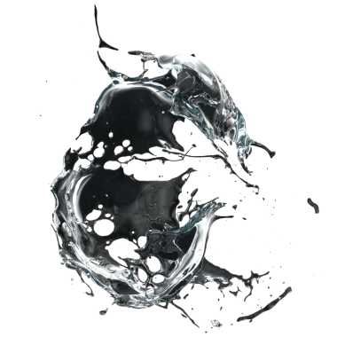 Bir tutam su. 3D görüntüleme, 3D resimleme.