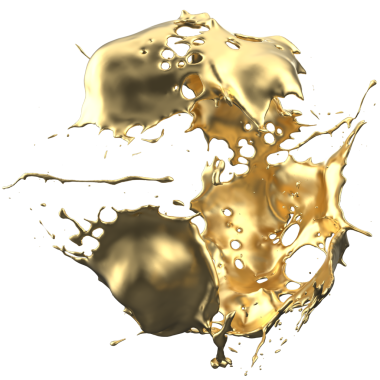 Siyah arkaplanda izole edilmiş bir sıçramanın 3 boyutlu görüntülemesi