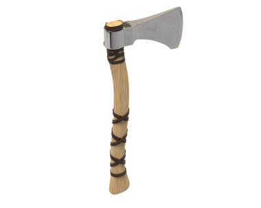 Beyaz arka planda tahta balta