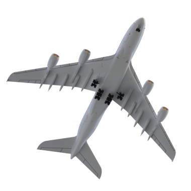 Beyaz arkaplanda izole edilmiş uçak