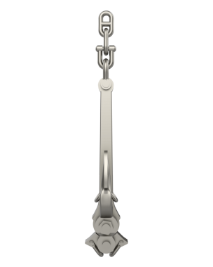 Kancalı modern robot. 3d illüstrasyon