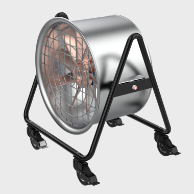 Beyaz arka planda modern elektrik vantilatörü