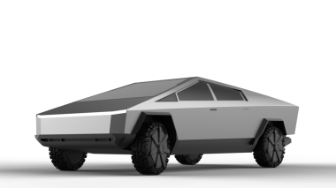 Stüdyoda izole edilmiş bir cipin 3 boyutlu görüntüsü.