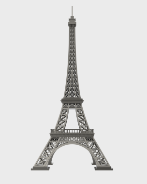 Paris, Fransa 'daki Paris Kulesi. Beyaz üzerine izole edilmiş. vektör illüstrasyonu.
