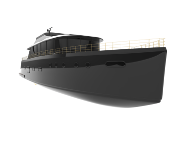 Tekne beyaz arka planda izole edilmiş. 3d oluşturma