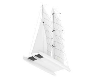 Beyaz arka planda izole edilmiş beyaz tekne. Üç boyutlu model. 3d oluşturma
