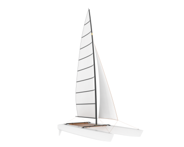 Tekne arka planda izole edilmiş. 3D görüntüleme - illüstrasyon