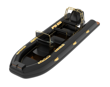 Siyah arka planda beyaz bir teknenin 3 boyutlu tasviri