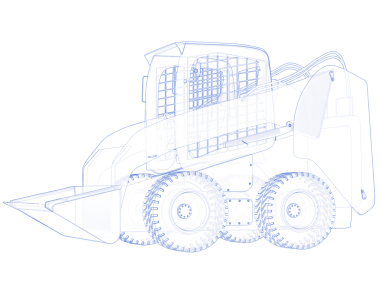 Beyaz arkaplanda traktör izole edildi