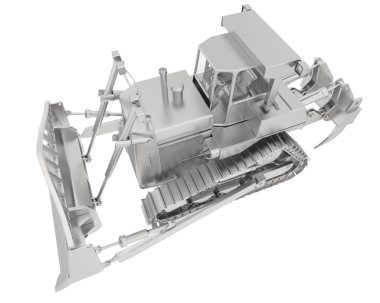 Beyaz zemin üzerinde beyaz çizgiler bulunan yansıtıcı bir yatağın 3 boyutlu canlandırması