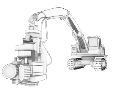 Beyaz arkaplanda bir robotik kolun 3 boyutlu canlandırması