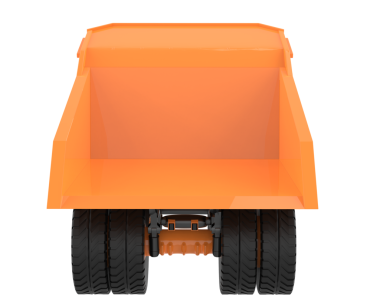 Turuncu traktör beyaz arka planda izole edildi. 3d oluşturma