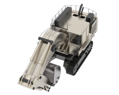 Beyaz siyah arkaplanda izole edilmiş yansıtıcı bir kolun 3 boyutlu canlandırması