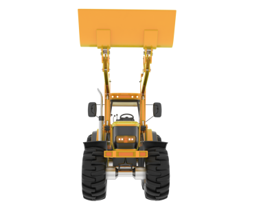 Beyaz bir arka plan, vektör illüstrasyon izole traktör simgesini