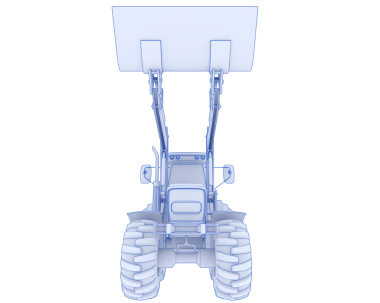 3D illüstrasyon - siyah arkaplanda izole edilmiş beyaz robot