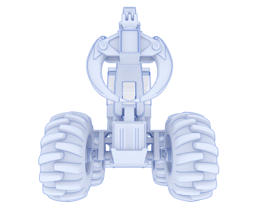 Bir oyuncak traktörün vektör karikatürü çizimi