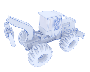 beyaz arkaplanda izole edilmiş kazıcı 3 boyutlu resimleme