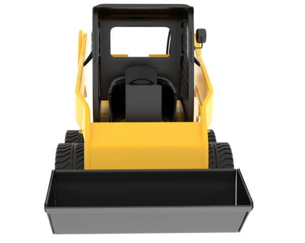 Modern forklift beyaz arka planda izole edildi. 3d oluşturma