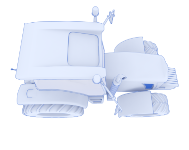 Bir çizgi film karakterinin 3 boyutlu canlandırması - beyaz arkaplanda izole edilmiş