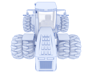 Beyaz arkaplandaki bir arabanın vektör çizimi