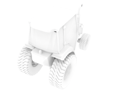 Beyaz arkaplanda izole edilmiş robot 3 boyutlu görüntüleme