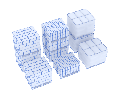 Siyah arkaplanda izole edilmiş küp yığını. 3d illüstrasyon